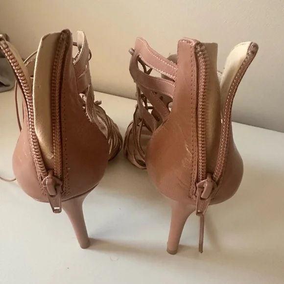 Nine West Elegant Tan Strappy Heels - Picture 5 of 12